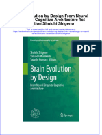 Textbook Brain Evolution by Design From Neural Origin To Cognitive Architecture 1St Edition Shuichi Shigeno Ebook All Chapter PDF