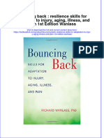 Textbook Bouncing Back Resilience Skills For Adaptation To Injury Aging Illness and Pain 1St Edition Wanlass Ebook All Chapter PDF