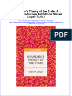 Download textbook Bourdieus Theory Of The State A Critical Introduction 1St Edition Steven Loyal Auth ebook all chapter pdf 