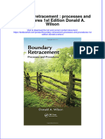 Textbook Boundary Retracement Processes and Procedures 1St Edition Donald A Wilson Ebook All Chapter PDF