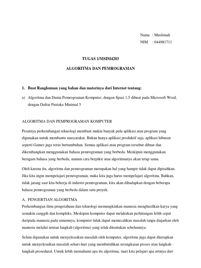 Panduan Algoritma & Pemrograman | PDF | Seni | Komputer