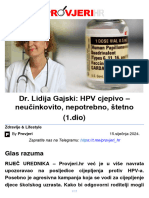 DR Lidija Gajski HPV Cjepivo Neučinkovito, Nepotrebno, Štetno 1