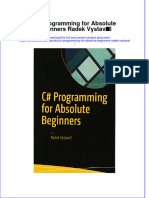 Download textbook C Programming For Absolute Beginners Radek Vystavel ebook all chapter pdf 