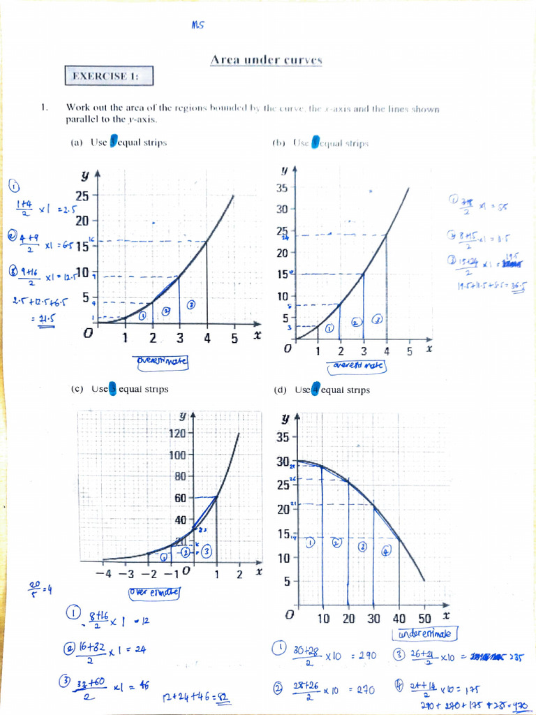 Area Estimation Under Curves Using Strips | PDF