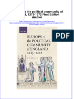 Download textbook Bishops In The Political Community Of England 1213 1272 First Edition Ambler ebook all chapter pdf 