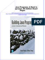 PDF Building Java Programs A Back To Basics Approach 5Th Edition Stuart Reges Ebook Full Chapter