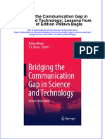 Textbook Bridging The Communication Gap in Science and Technology Lessons From India 1St Edition Pallava Bagla Ebook All Chapter PDF
