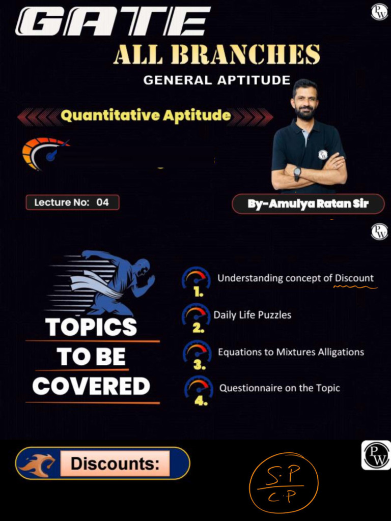 Quantitative Aptitude 04 - Class Notes (By Amulya Ratan Sir) | PDF