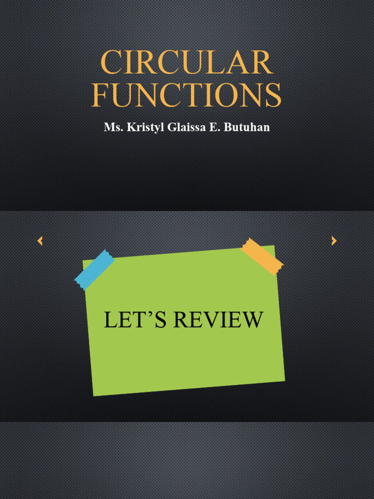 Understanding Circular Functions in Trigonometry | PDF