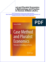 Textbook Case Method and Pluralist Economics Philosophy Methodology and Practice 1St Edition Kavous Ardalan Auth Ebook All Chapter PDF