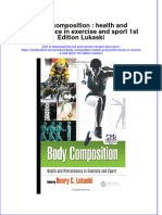 Download textbook Body Composition Health And Performance In Exercise And Sport 1St Edition Lukaski ebook all chapter pdf 