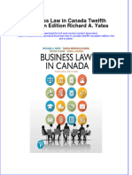 PDF Business Law in Canada Twelfth Canadian Edition Richard A Yates Ebook Full Chapter