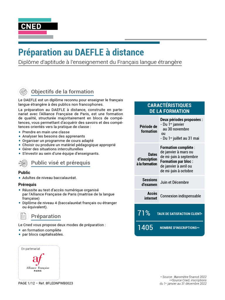 Formation DAEFLE à distance : Guide complet | PDF | Pédagogie