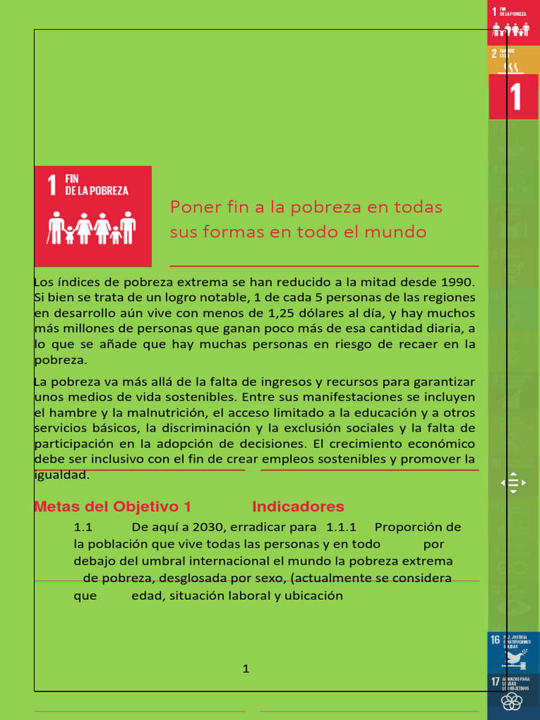 Poner Fin A La Pobreza en Todas Sus Formas en Todo El Mundo | PDF ...
