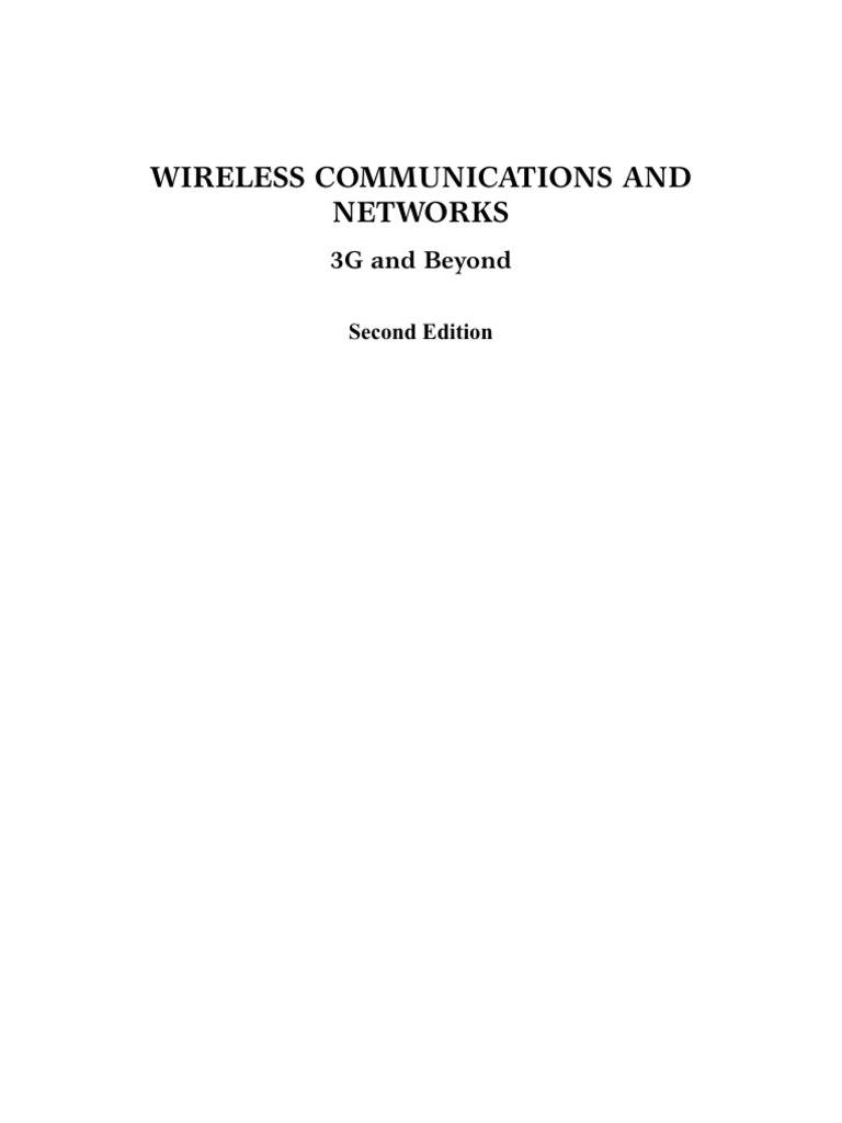 Wireless Communications and Networks 3g and Beyond 2nbsped ...