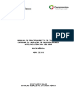 Manual de Procedimientos de Consulta Externa en Unidades de Salud de Primer Nivel Del Isem