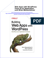 ebffiledoc_188Download pdf Building Web Apps With Wordpress Wordpress As An Application Framework Brian Messenlehner ebook full chapter 