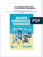 Download pdf Business Communication For Managers 2Nd Edition Payal Mehra ebook full chapter 
