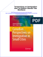 Download textbook Canadian Perspectives On Immigration In Small Cities 1St Edition Glenda Tibe Bonifacio ebook all chapter pdf 
