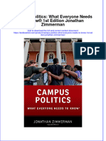 Download textbook Campus Politics What Everyone Needs To Know 1St Edition Jonathan Zimmerman ebook all chapter pdf 