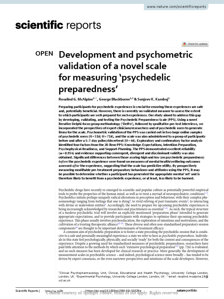Development and Psychometric Validation of A Novel Scale For Measuring ...