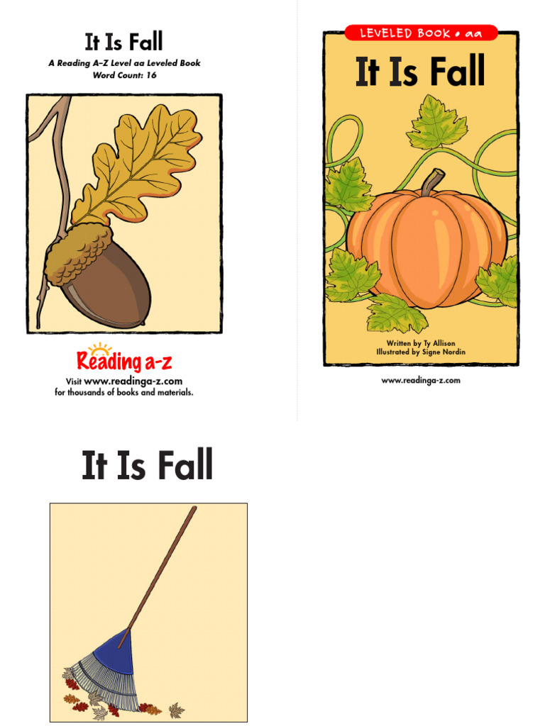 RAZ-AA 011-It Is Fall | PDF | Human Communication | Language Families