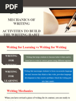 teaching writing- mechanics of writing