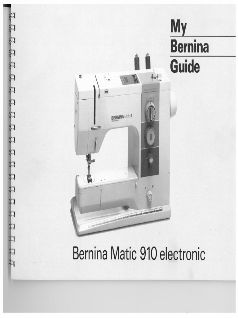 BERNINA 910 Manual | PDF