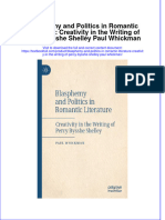 Download full chapter Blasphemy And Politics In Romantic Literature Creativity In The Writing Of Percy Bysshe Shelley Paul Whickman pdf docx