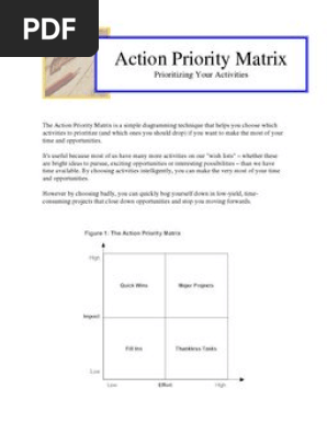 Action Matrix Info
