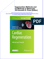 Download pdf Cardiac Regeneration Methods And Protocols Methods In Molecular Biology 2158 Kenneth D Poss Editor ebook full chapter 