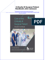 Download pdf Care Of The Critically Ill Surgical Patient Student Handbook John Jameson ebook full chapter 