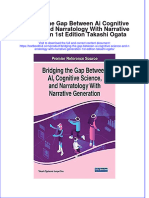 PDF Bridging The Gap Between Ai Cognitive Science and Narratology With Narrative Generation 1St Edition Takashi Ogata Ebook Full Chapter