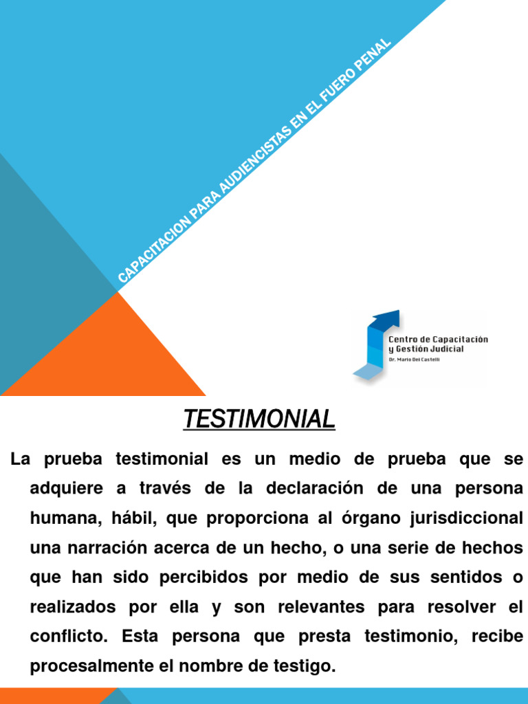 GENERAL_TESTIMONIAL | PDF | Testigo | Testimonio