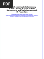 PDF Cancer Screening in Inflammatory Bowel Disease A Guide To Risk Management and Techniques Joseph D Feuerstein Ebook Full Chapter
