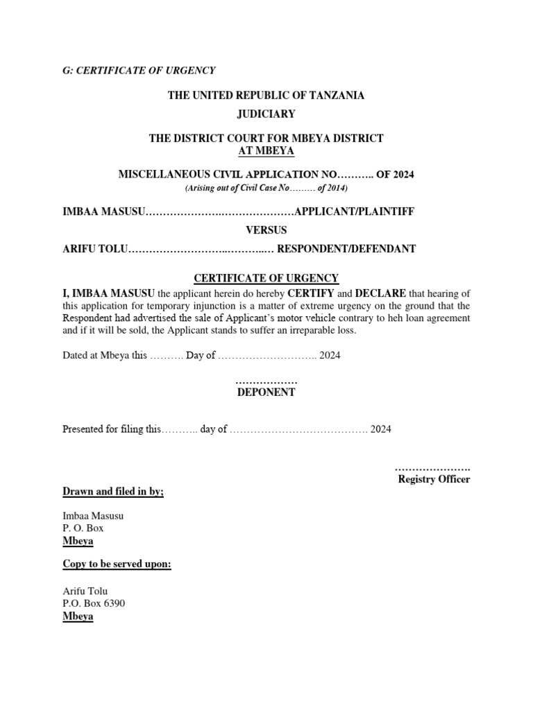 Chamber Application Docs-1-1 | PDF | Justice | Crime & Violence