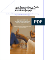Ebffiledoc - 591download Textbook Challenges and Opportunities in Public Service Interpreting 1St Edition Theophile Munyangeyo Ebook All Chapter PDF