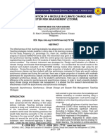 Design and Evaluation of A Module in Climate Change and Disaster Risk Management (CCDRM)