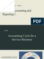 FAR 1 Accounting Cycle For Service Business