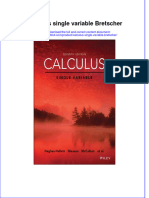 Textbook Calculus Single Variable Bretscher Ebook All Chapter PDF