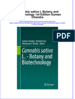 Textbook Cannabis Sativa L Botany and Biotechnology 1St Edition Suman Chandra Ebook All Chapter PDF