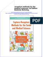 Textbook Capture Recapture Methods For The Social and Medical Sciences 1St Edition Dankmar Bohning Ebook All Chapter PDF