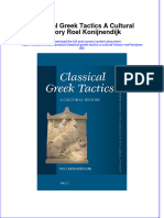 Download textbook Classical Greek Tactics A Cultural History Roel Konijnendijk ebook all chapter pdf 