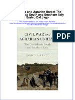 Download textbook Civil War And Agrarian Unrest The Confederate South And Southern Italy Enrico Dal Lago ebook all chapter pdf 