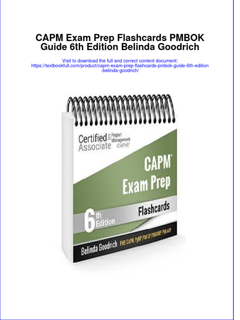 Full Chapter Capm Exam Prep Flashcards Pmbok Guide 6Th Edition Belinda