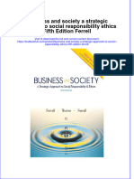 PDF Business and Society A Strategic Approach To Social Responsibility Ethics Fifth Edition Ferrell Ebook Full Chapter