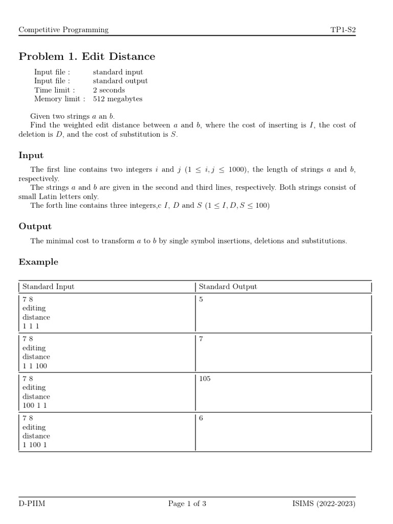 Problem 1 edit distance input download free pdf string computer