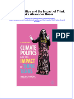 Download textbook Climate Politics And The Impact Of Think Tanks Alexander Ruser ebook all chapter pdf 