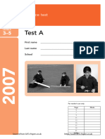 ks2 Science 2007 Test A