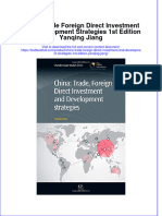 Download textbook China Trade Foreign Direct Investment And Development Strategies 1St Edition Yanqing Jiang ebook all chapter pdf 